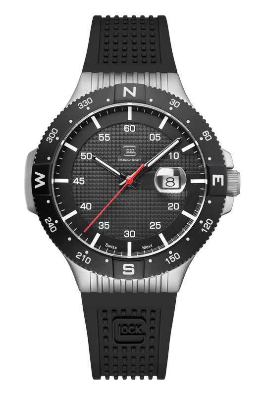 GLOCK Watch GW-15-1-22 Black Silicone Strap RTF Structure Front View