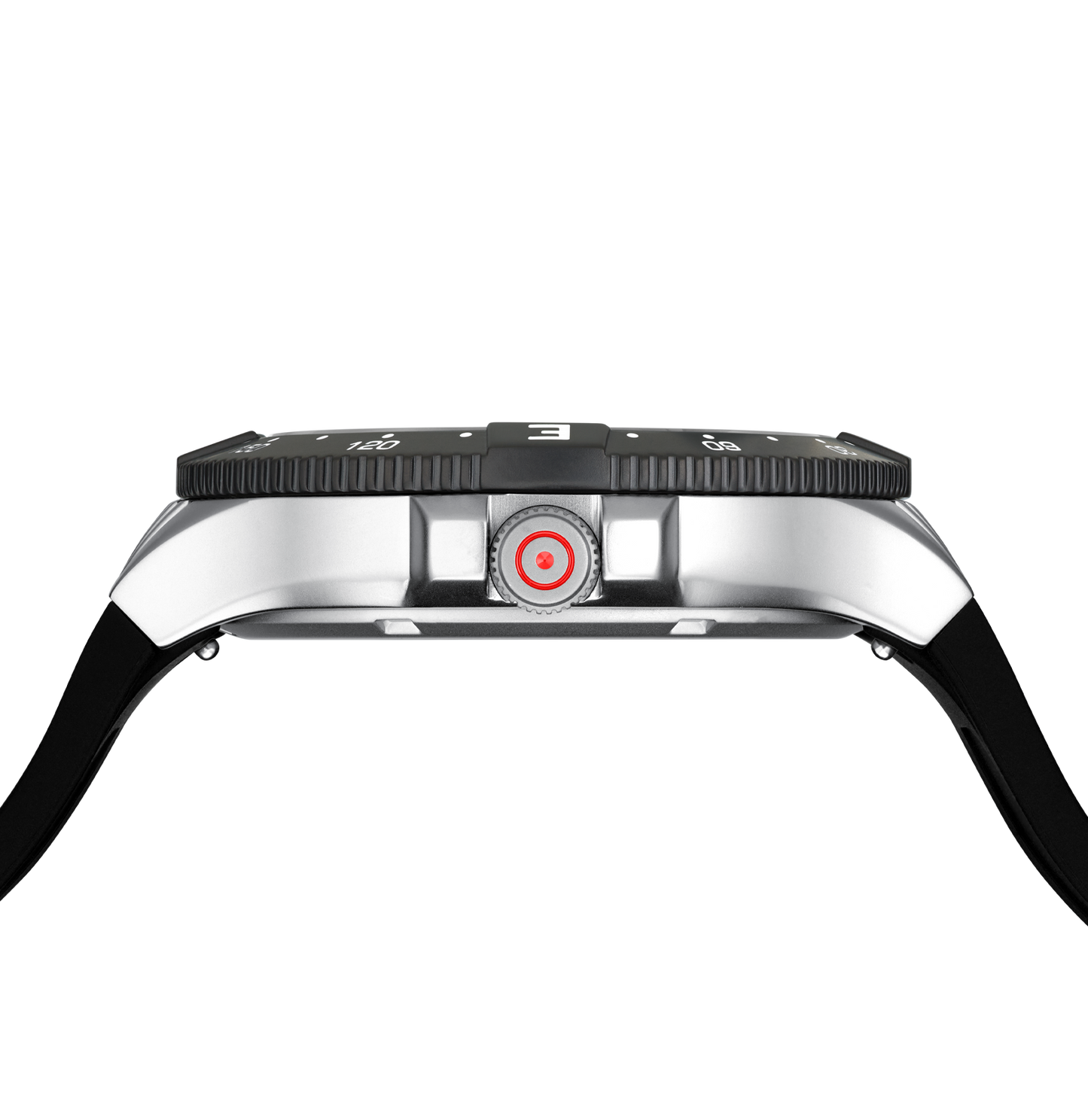 GLOCK Watch GW-15-1-22  Black Silicone Strap RTF Structure Side View
