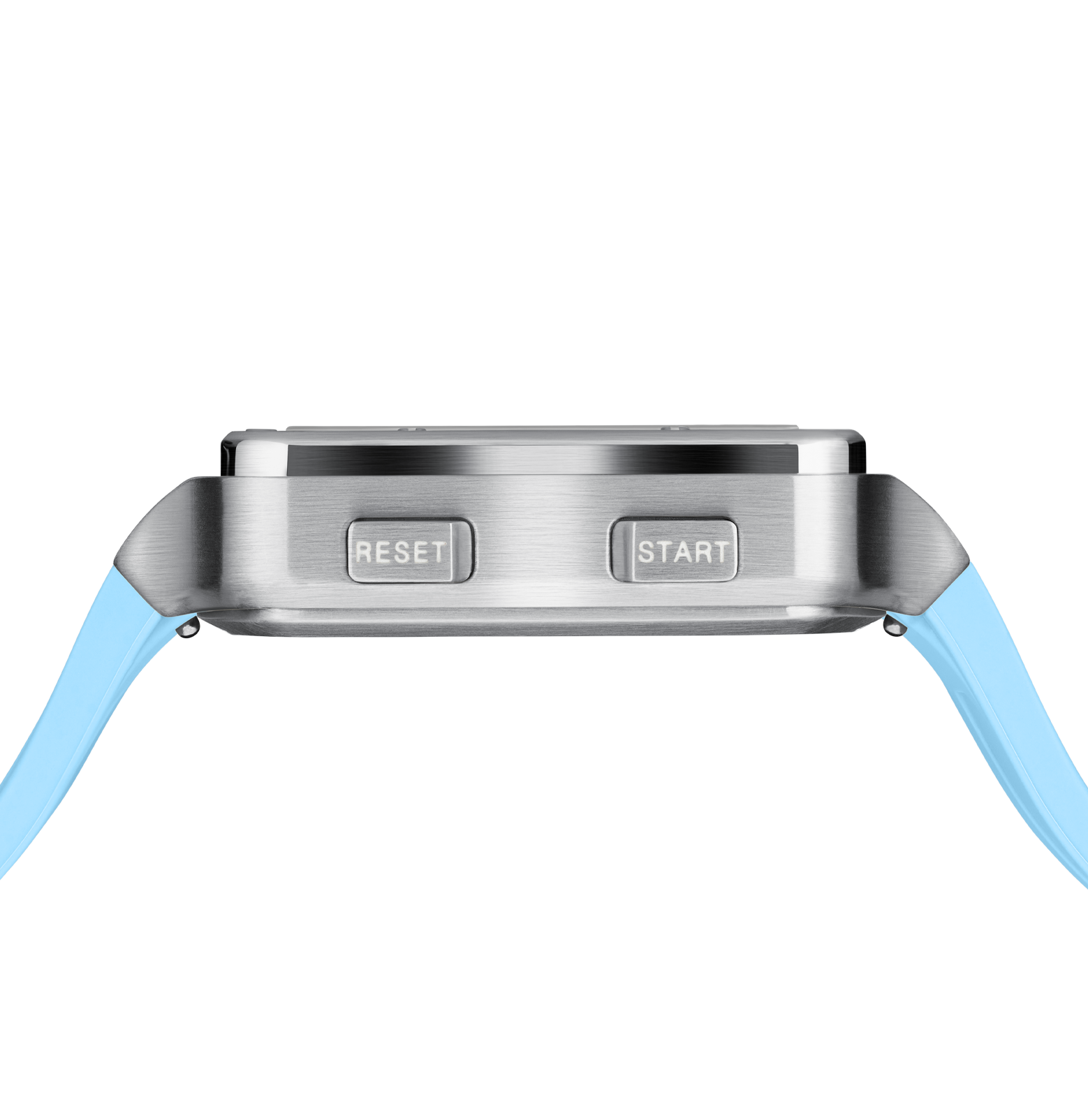 GLOCK Watch GW-23-3-22 Light Blue Silicone Strap with GLOCK Lettering Side View