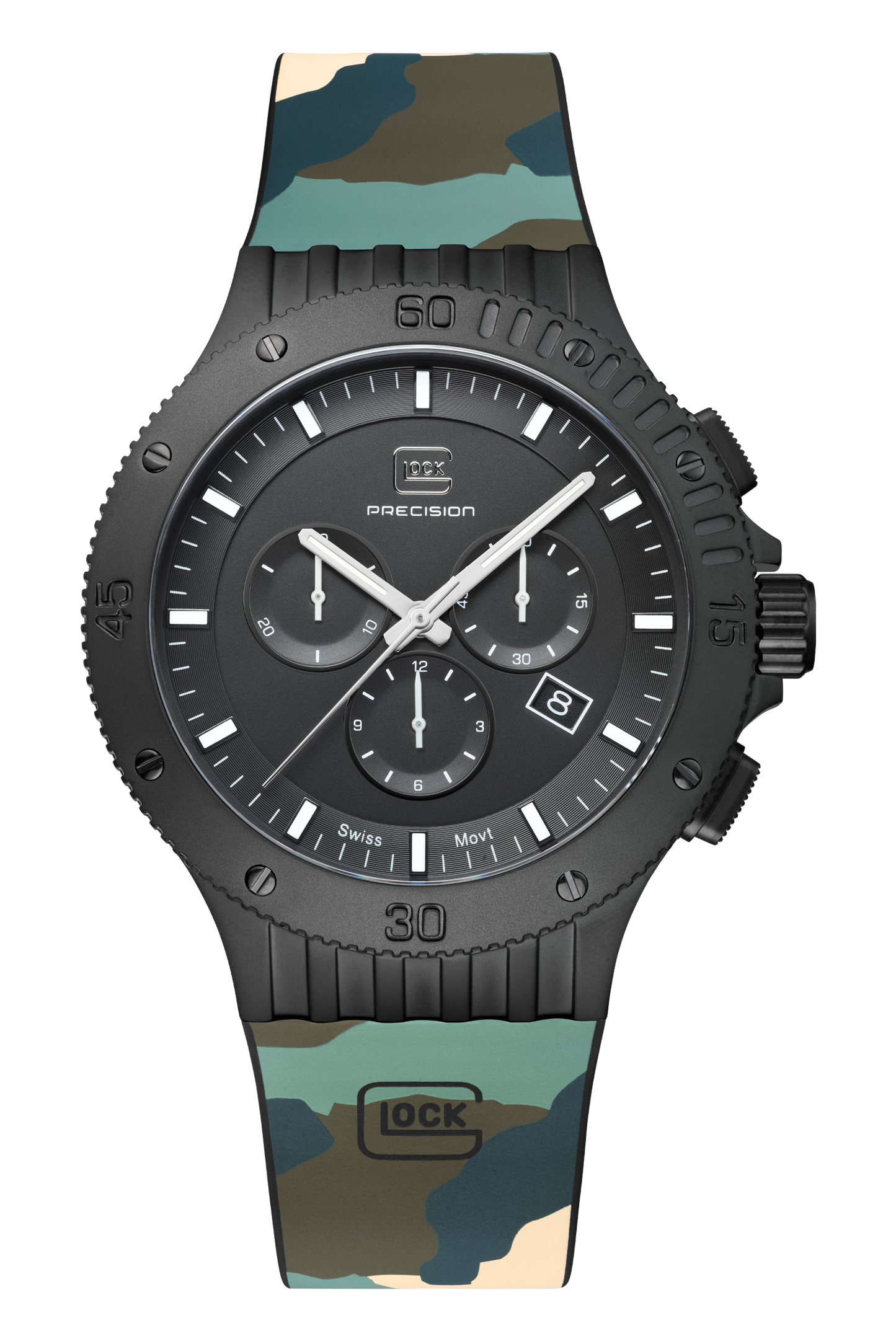 GLOCK Watch GW-42-4-24 Camoforest Silicone Strap Front View