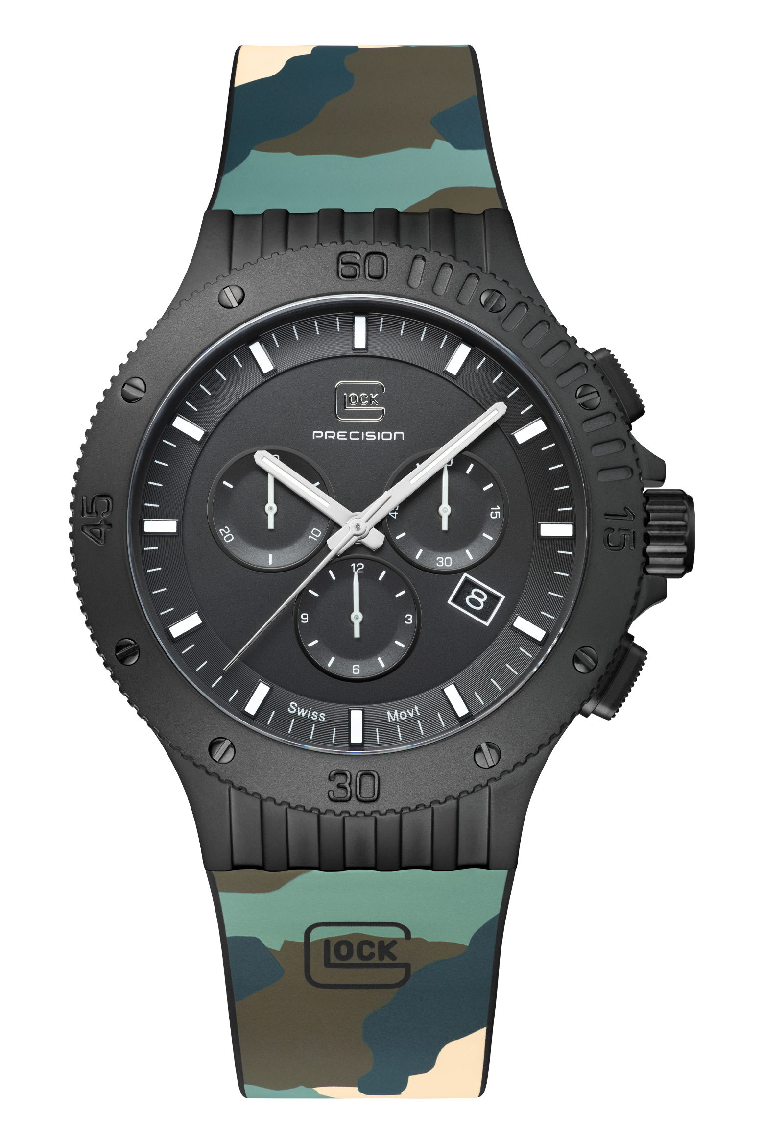 GLOCK Watch GW-42-4-24 Camoforest Silicone Strap Front View