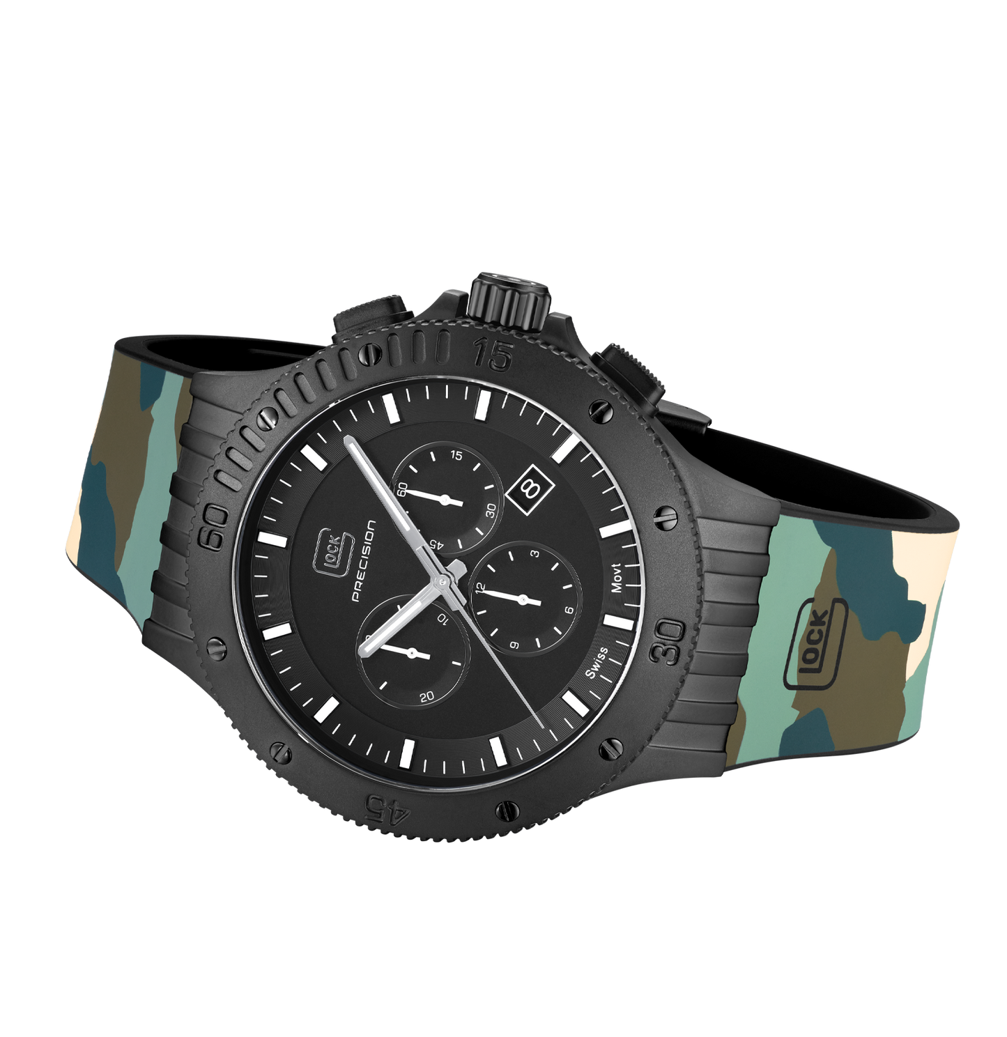 GLOCK Watch GW-42-4-24 Camoforest Silicone Strap Horizontal View