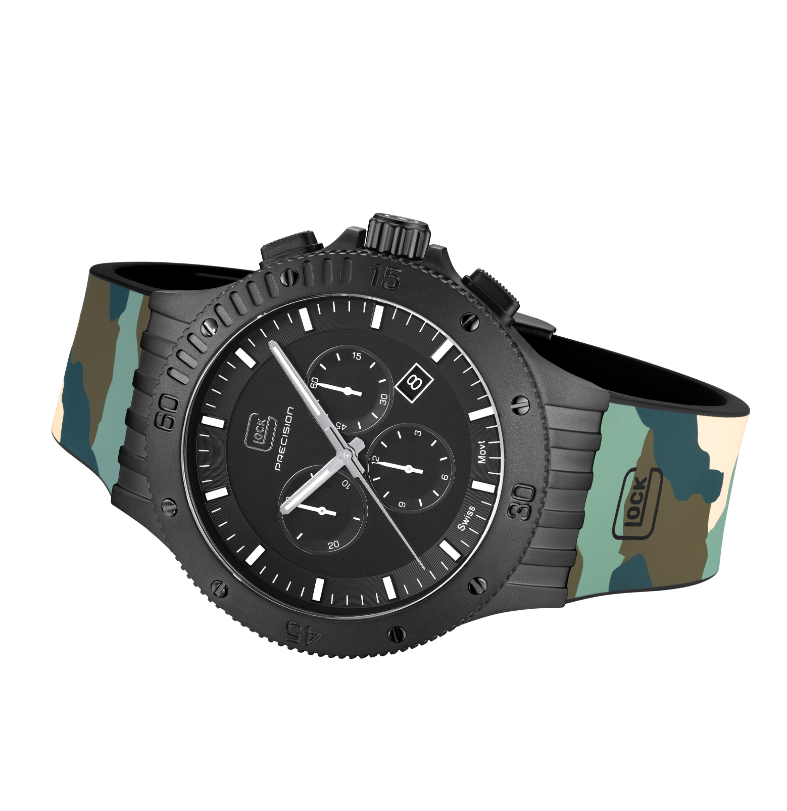 GLOCK Watch GW-42-4-24 Camoforest Silicone Strap Horizontal View